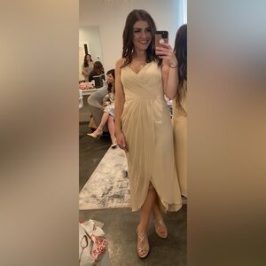 Elegant Cream Sleeveless Dress